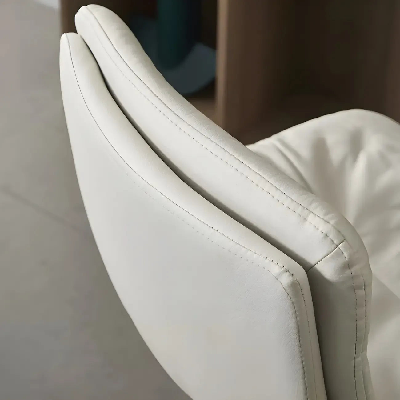 Modern Leather Saddle Swivel Adjustable Bar Stool
