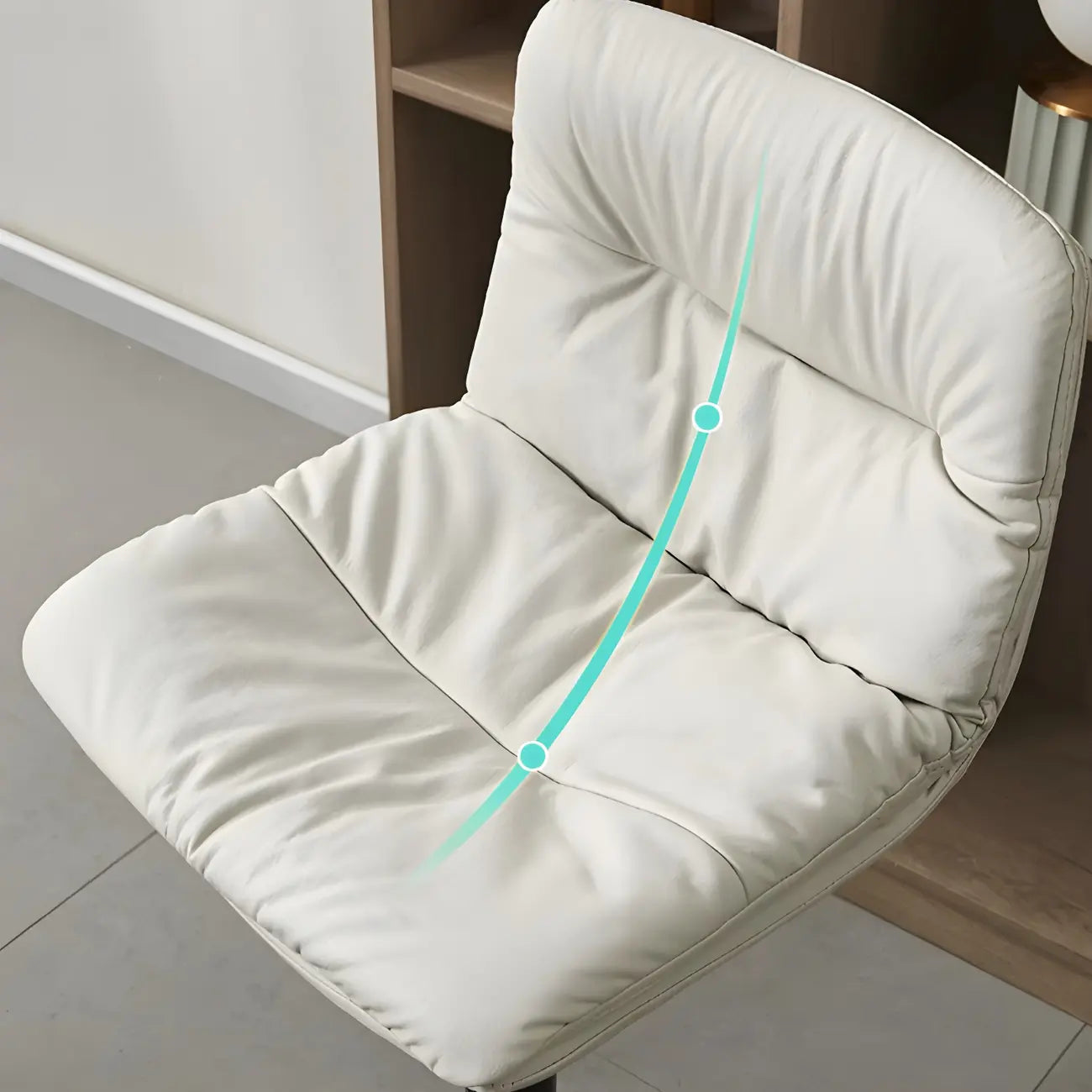 Modern Leather Saddle Swivel Adjustable Bar Stool