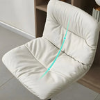 Modern Leather Saddle Swivel Adjustable Bar Stool