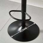 Modern Leather Saddle Swivel Adjustable Bar Stool
