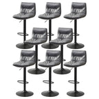 Modern Leather Saddle Swivel Adjustable Bar Stool