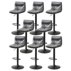 Modern Leather Saddle Swivel Adjustable Bar Stool