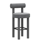 Multicolor Simple Round 4-Leg Upholstered Bar Stools