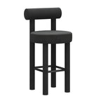 Multicolor Simple Round 4-Leg Upholstered Bar Stools
