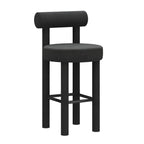 Multicolor Simple Round 4-Leg Upholstered Bar Stools
