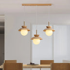 3-Light Modern Wood Island Pendant Lights for Kitchen