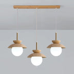 3-Light Modern Wood Island Pendant Lights for Kitchen