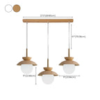 3-Light Modern Wood Island Pendant Lights for Kitchen