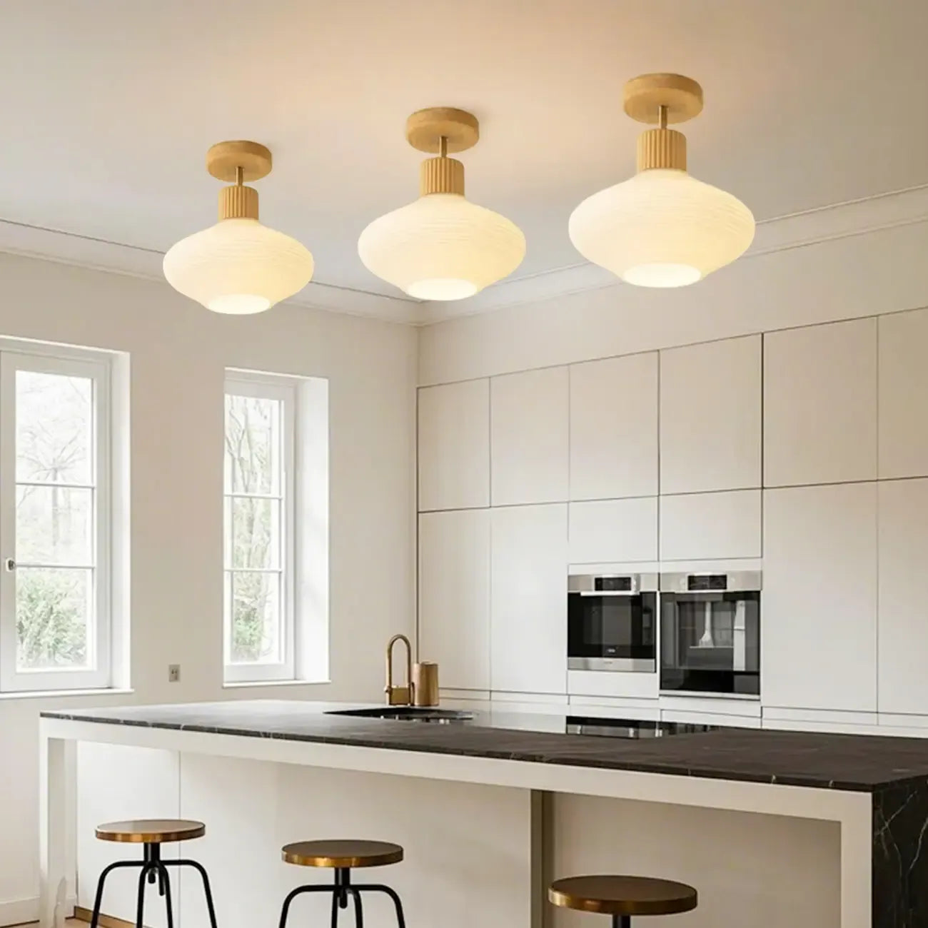 5 to 9 Inch Modern Semi Flush Ceiling Light for Living Room