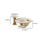 White Scandinavian Stylish Round Wood Coffee Table