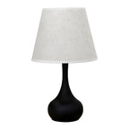 Bedside Elegant Black/White Metal Fabric Table Lamp