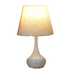 Bedside Elegant Black/White Metal Fabric Table Lamp