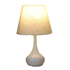 Bedside Elegant Black/White Metal Fabric Table Lamp