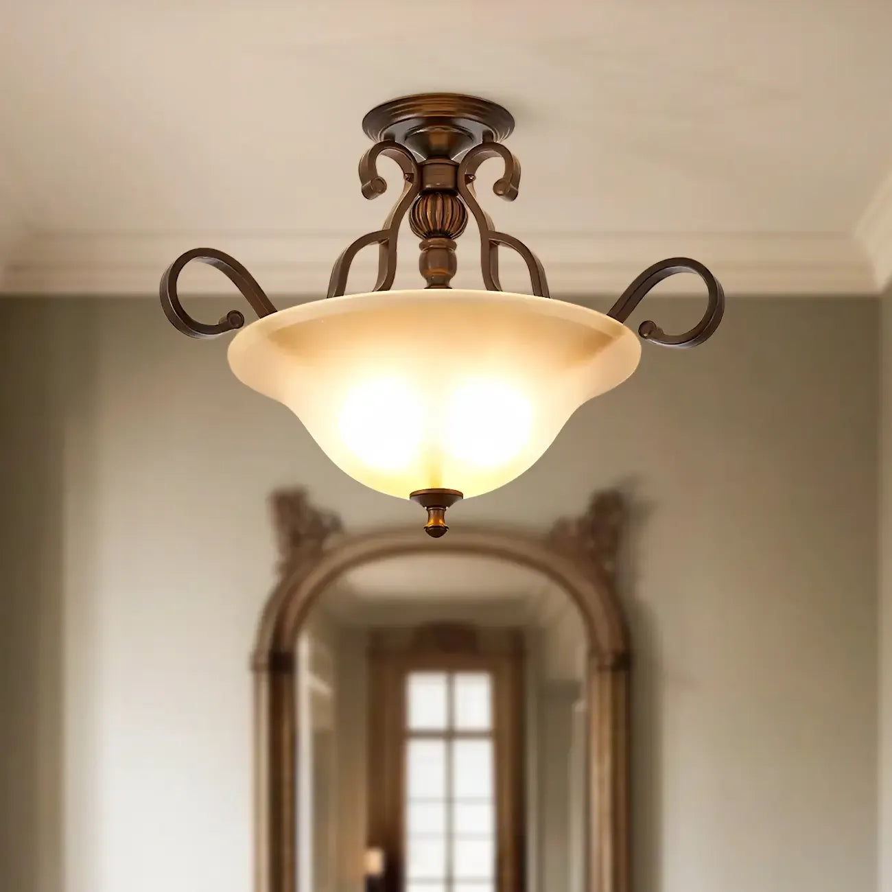 Contemporary 3-Light Ceiling Lamp for Living Room Decor