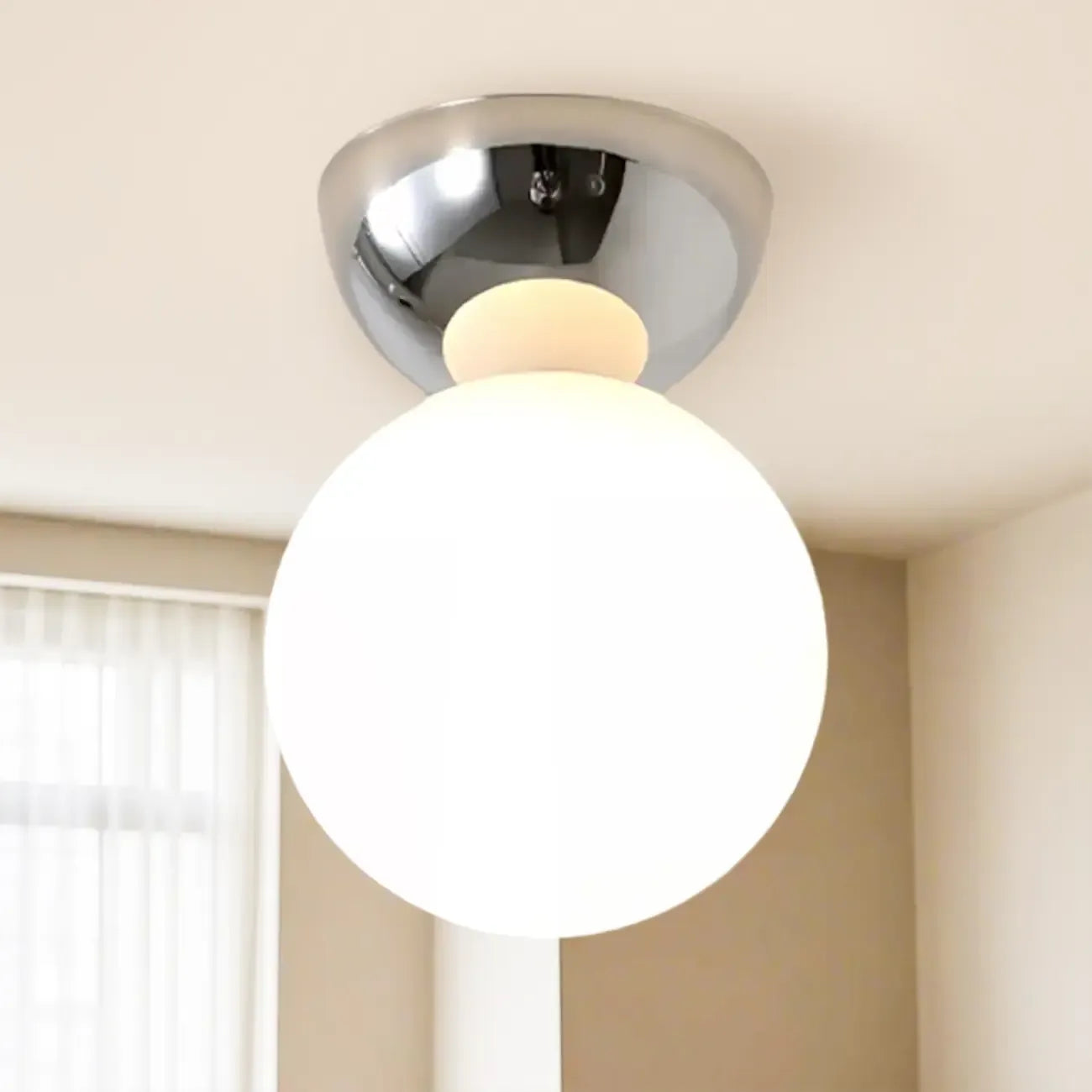 5 to 9 Inch Acrylic Globe Ceiling Light for Residential Use