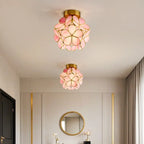 5 to 9 Inch Pink Floral Ceiling Light Fixture for Indoor Aisle