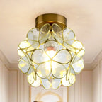 5 to 9 Inch Pink Floral Ceiling Light Fixture for Indoor Aisle