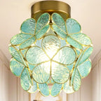 5 to 9 Inch Pink Floral Ceiling Light Fixture for Indoor Aisle