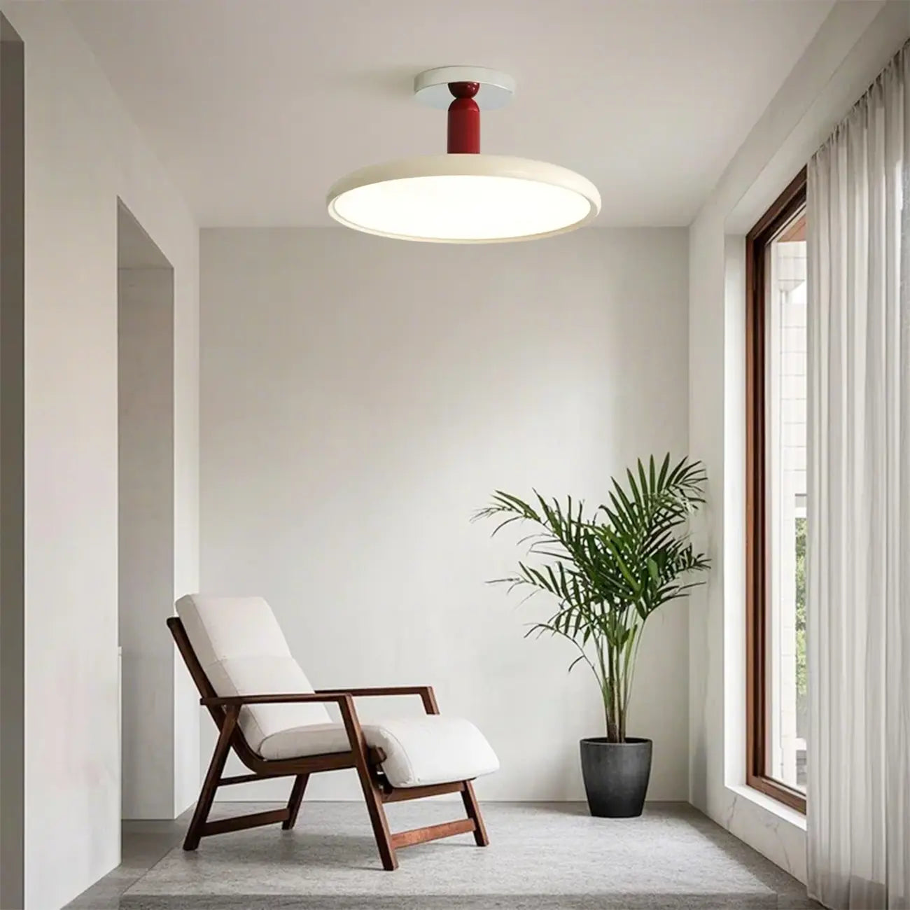 1 Dimmable LED Semi Flush Ceiling Light for Residential Use