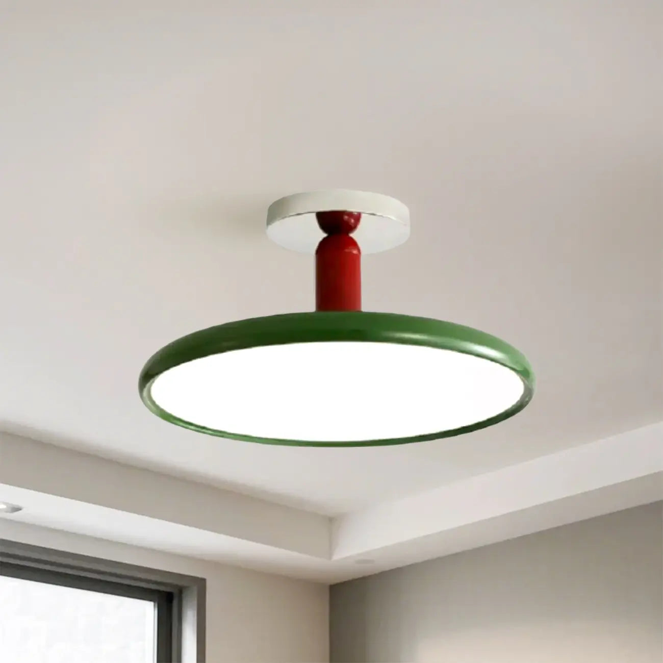 1 Dimmable LED Semi Flush Ceiling Light for Residential Use