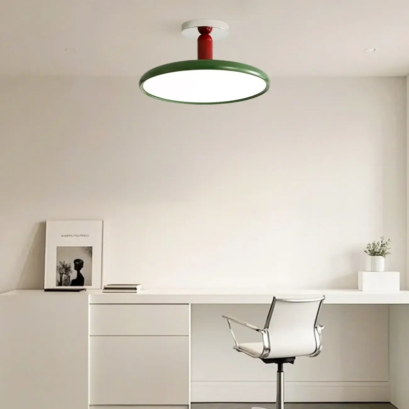 1 Dimmable LED Semi Flush Ceiling Light for Residential Use