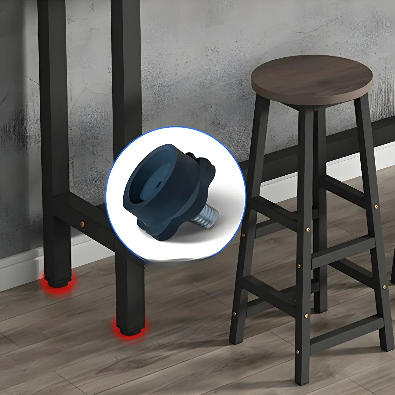 Modern White Wood Top Steel Base Bar Tables