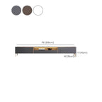 63 Elegant White Stone Top Storage TV Stand with LED Lights