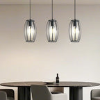 Industrial Black Geometric Adjustable Island Pendant Light