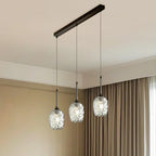 3-Light Glass Adjustable Pendant Lights for Kitchen