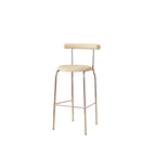 Modern Metal Comfort Cushion Durable High-Back Bar Stool