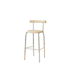 Modern Metal Comfort Cushion Durable High-Back Bar Stool
