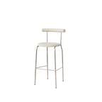 Modern Metal Comfort Cushion Durable High-Back Bar Stool
