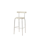 Modern Metal Comfort Cushion Durable High-Back Bar Stool