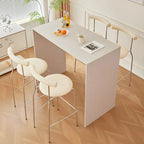 Modern Metal Comfort Cushion Durable High-Back Bar Stool