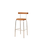 Modern Metal Comfort Cushion Durable High-Back Bar Stool