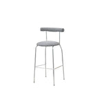Modern Metal Comfort Cushion Durable High-Back Bar Stool