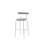Modern Metal Comfort Cushion Durable High-Back Bar Stool