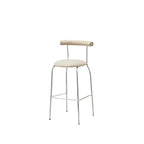 Modern Metal Comfort Cushion Durable High-Back Bar Stool