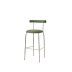 Modern Metal Comfort Cushion Durable High-Back Bar Stool