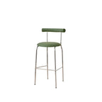 Modern Metal Comfort Cushion Durable High-Back Bar Stool