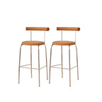 Modern Metal Comfort Cushion Durable High-Back Bar Stool