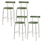 Modern Metal Comfort Cushion Durable High-Back Bar Stool