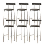 Modern Metal Comfort Cushion Durable High-Back Bar Stool