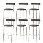 Modern Metal Comfort Cushion Durable High-Back Bar Stool