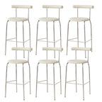 Modern Metal Comfort Cushion Durable High-Back Bar Stool