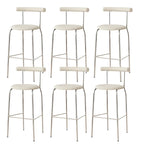 Modern Metal Comfort Cushion Durable High-Back Bar Stool