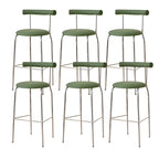 Modern Metal Comfort Cushion Durable High-Back Bar Stool