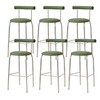 Modern Metal Comfort Cushion Durable High-Back Bar Stool
