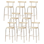 Modern Metal Comfort Cushion Durable High-Back Bar Stool