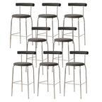 Modern Metal Comfort Cushion Durable High-Back Bar Stool